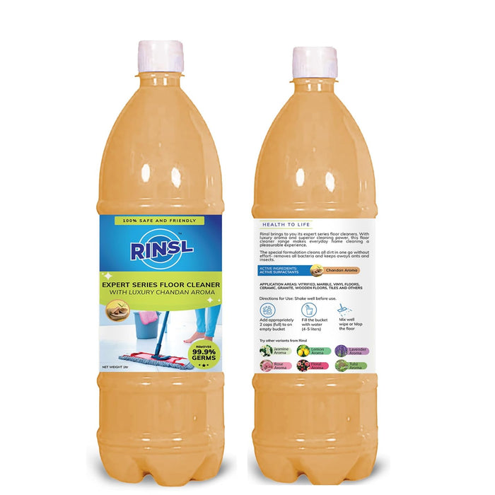 Rinsl Floor Cleaner - 1 Litre Luxury Chandan |- Pack of 2-2 Litre