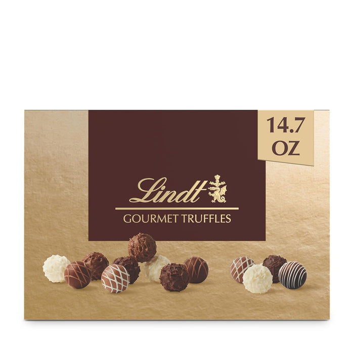 Lindt Gourmet Chocolate Truffles Gift Box, Easter Chocolate Candy, 12 Count, 6.8 oz. Box