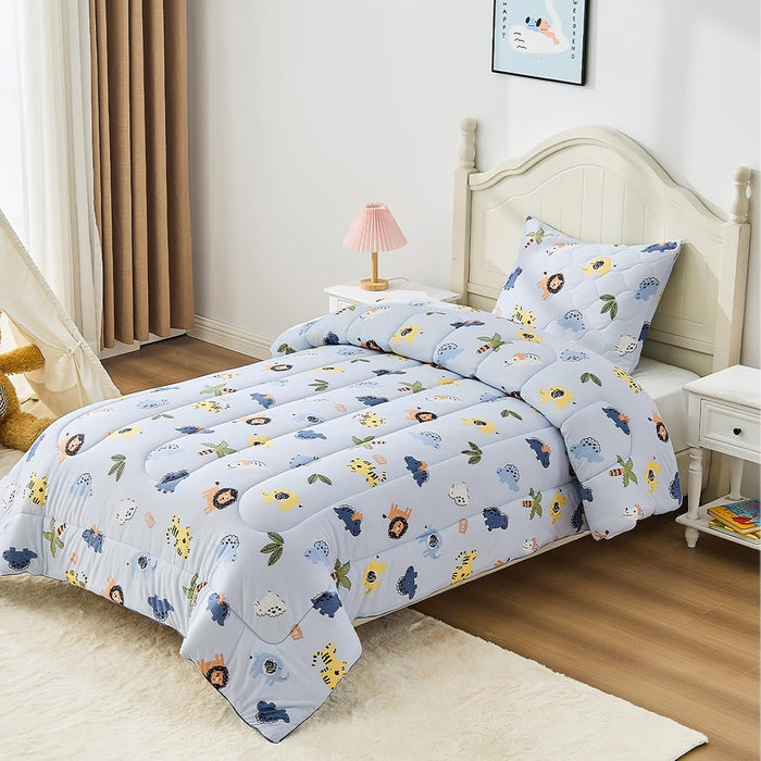 Bestier Kids Comforter Set - 2 Pieces Toddler Bedding Sets for Boys and Girls, Sorona® Natural Plant Fiber Comforter Sets with Oeko-TEX® Standard 100/CPC Certification, Toddler Size, 42“x57”