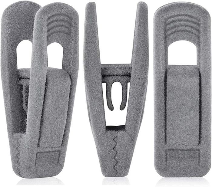 Black Velvet Hangers Clips (80-Pack), Non-Slip Strong Velvet Hangers Clips for Velvet Skirt Hangers, Velvet Pants Hanger Velvet Clips Fit for Thin Velvet Clothes Suit Hangers
