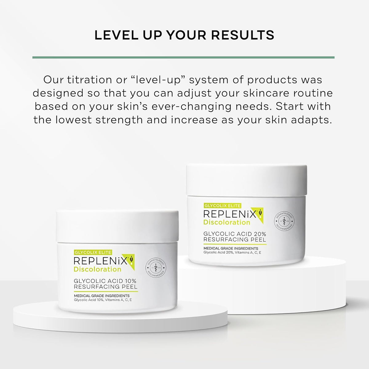 Replenix Glycolic Acid Resurfacing Skin Peel, Medical-Grade Facial Peeling Pads for Discoloration & Acne (60 ct.)