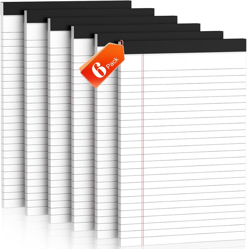 12 Pack Legal Pads 8.5 x 11 Note Pads 8.5 x 11 Inch Notepad 360 Sheets Writing Pads Wide Ruled Lined Paper Pads White Paper Note Pads 8.5 x 11 with 30 Sheets Per Legal Pad for School, Office, Home