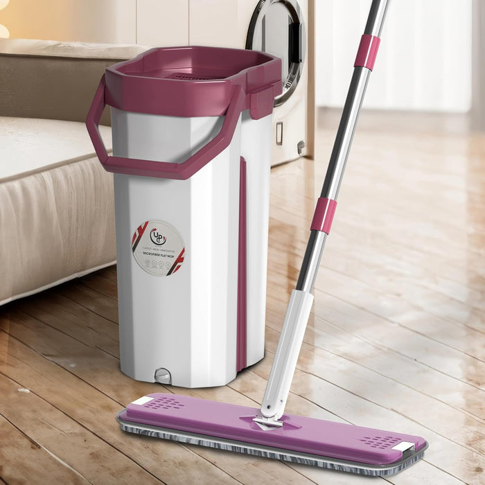 UPC Mop Bucket with Mopping Stick for Home Cleaning/Floor Cleaning Mop for Home/Pocha Bucket with Flat Mop/Moppers for Cleaning Floor