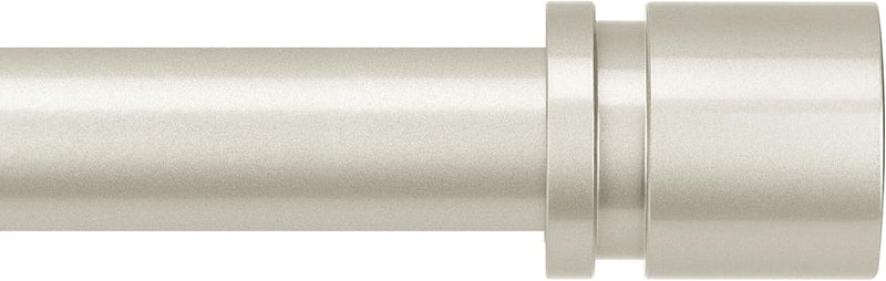 Curtain Rods for Windows 16 to 144 Inches Adjustable Length 1 Inch Diameter Window Curtain Rod with Aluminium Finials, Black