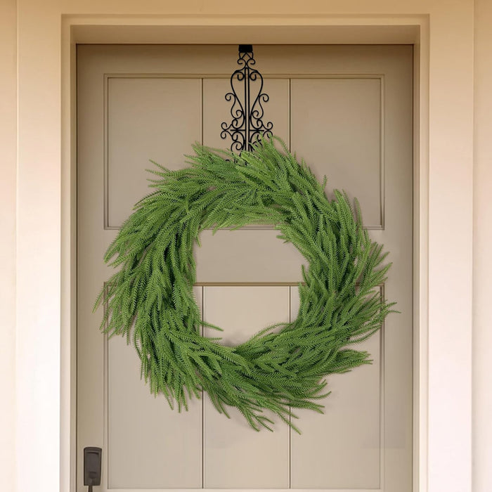 Christmas Garland for Mantle, Norfolk Pine Garland Artificial Greenery Garlands for Table, Wall, Mantle, Indoor, Outdoor Christmas Decorations(1 PCS, 6 FT)