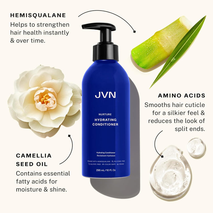 JVN Embody Volumizing Shampoo and Nurture Hydrating Conditioner Duo,20 fl oz, Increases Body and Fullness, Moisturizing Conditioner for Dry Hair, Silicone and Sulfate-Free, Haircare for Women and Men