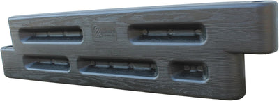 Playsafer Playground Edging Border -12" High Plastic Interlocking Timber for Playgrounds, and Play-Areas - Black - 52" L X 4" W X 12" H (2 Pack)