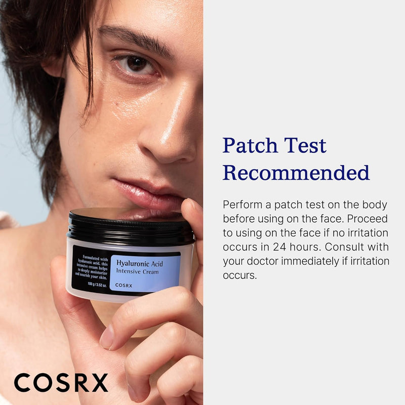 COSRX Hyaluronic Acid Moisturizing Cream, Long-lasting Hydration, Rich Moisturizer for Sensitive Skin 3.52 oz / 100g, Korean Skin Care, Stocking Stuffers, Animal Testing Free, Parabens Free