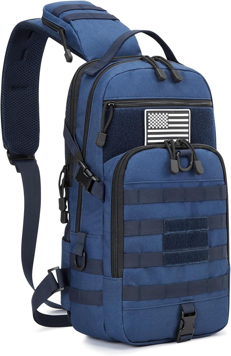 G4Free EDC Bag Tactical Sling Bag Backpack Molle Chest Shoulder Assault Pack Rectangular Outdoor Daypack