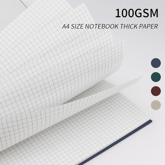 Graph Paper Notebook Spiral Notebook 8.5" x 11"-4 Pack Grid Paper Notebook Engineering notebook 120 Pages 100 GSM Graphing Paper Notebook Hardcover Journal for School (GRAPH, Mult-color)
