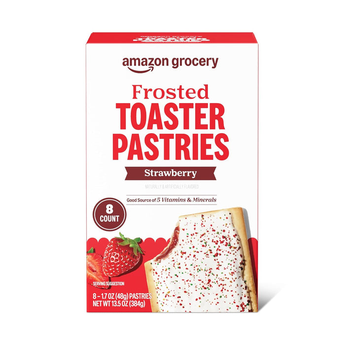 Amazon Grocery, Frosted Toaster Pastries, Blueberry, 13.5 Oz, 8 Ct (Previously Amazon Fresh, Packaging May Vary)