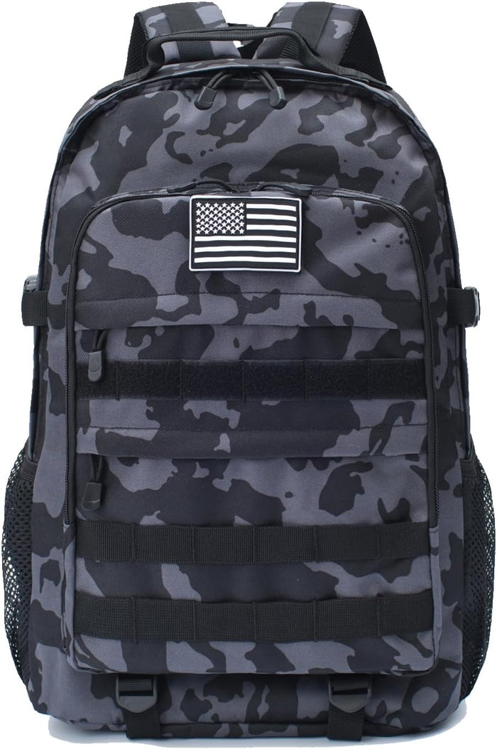 Camo Backpack for Boys,Kids Army Backpack Boys with USA Flag Patch,35L Waterproof Tactical School Backpack for Travel Outdoor