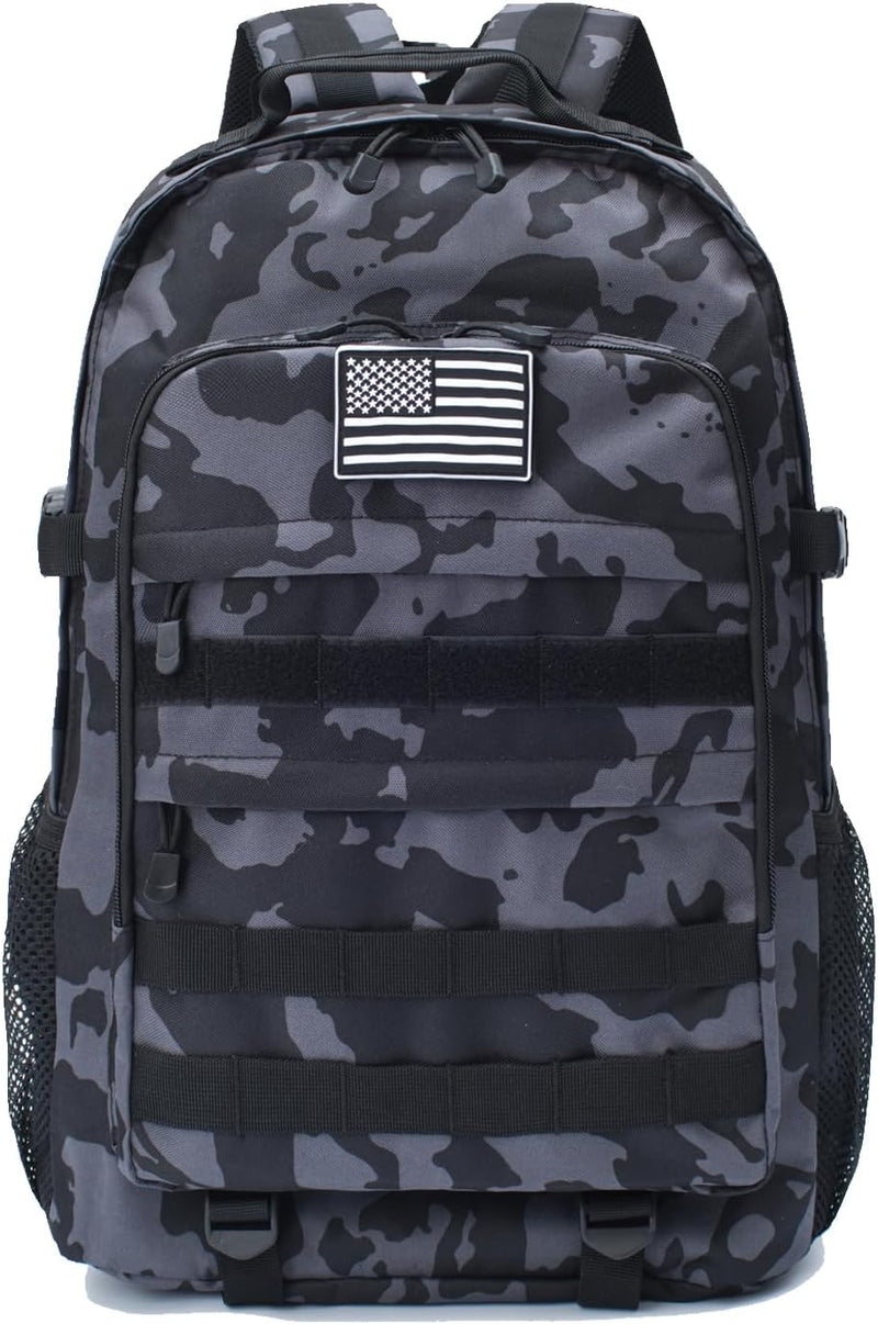 Camo Backpack for Boys,Kids Army Backpack Boys with USA Flag Patch,35L Waterproof Tactical School Backpack for Travel Outdoor