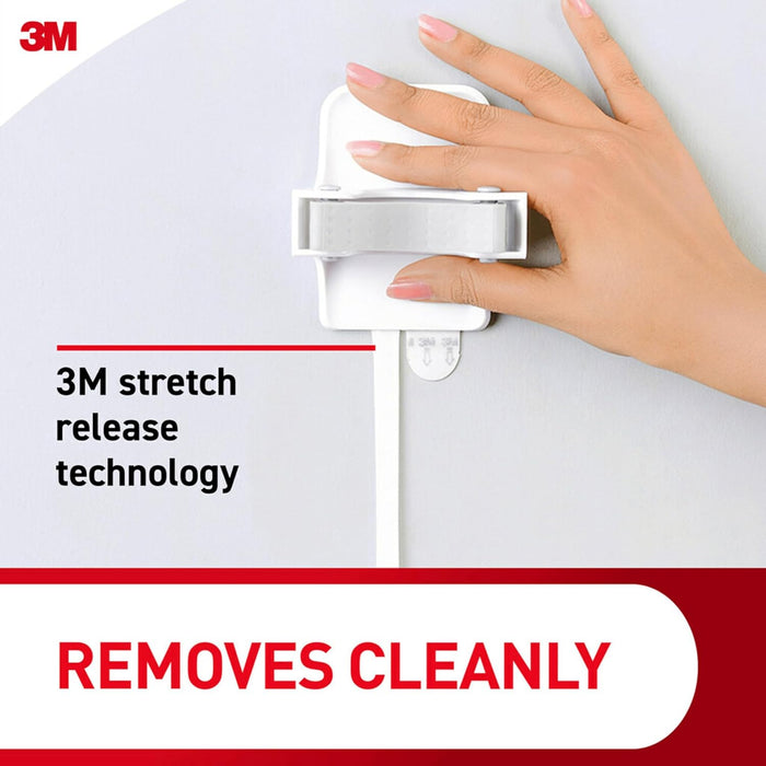 Command Broom and Mop Grippers, 3 Hangers and 6 Command Strips, Damage-Free Hanging Wall Mount Broom and Mop Holder, Household Cleaning Organizer for Organization and Storage, Holds up to 4 lb