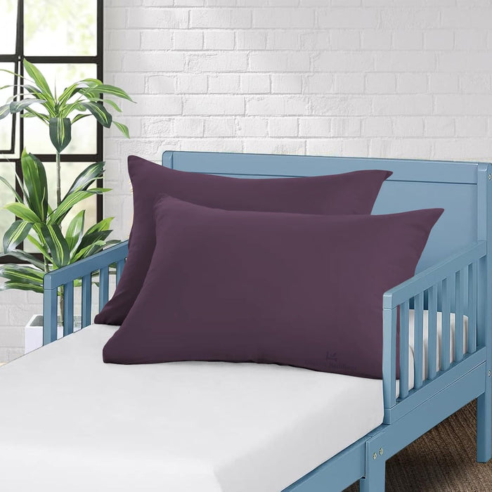 Dheeraj Beedings Toddler Travel Pillow Cases Pack of 2 100% Soft Egyptian Cotton 500 Thread Count with Zipper Closure for Small Travel Pillowcase (Taupe, Toddler 12x16)