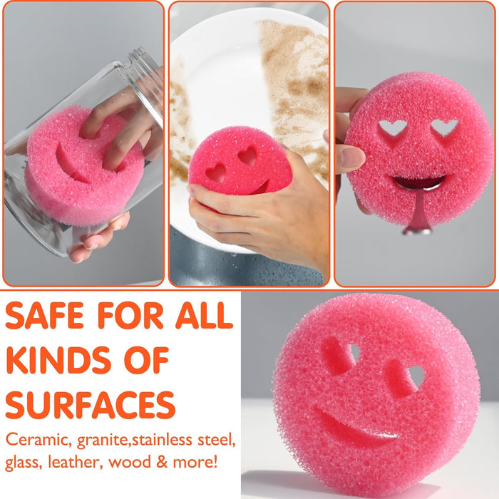 6 Pack Kitchen Sponges, Non-Scratch Sponge for Dishes, Sponges Kitchen, Household Cleaning Sponges, Multi-Functional Dish Washing Sponge for Dish Cookware Furniture Bathroom