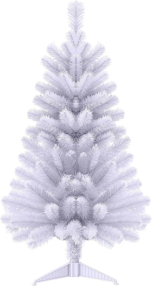 3Ft Premium Artificial Small Mini Christmas Tree for Tabletop,Home, Office, Indoor and Outdoor Decor,Holiday Decoration,Easy Assembly Metal Hinges & Foldable Base 160 Branch Tips Green Tree