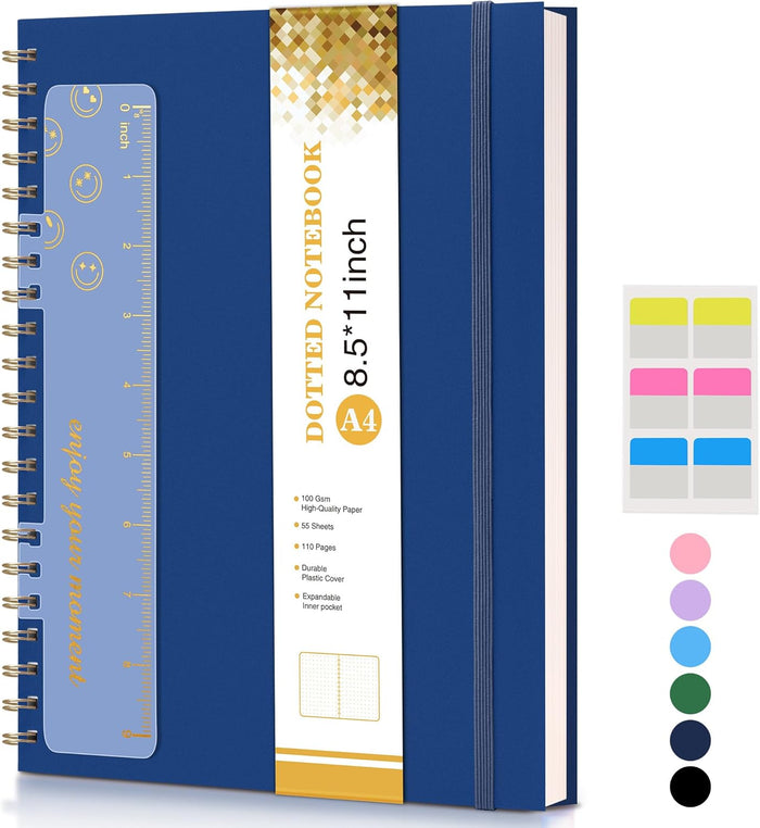 Spiral Notebook Journal 8.5” x 11”, A4 Large Pink Notebooks for Women Men, College Ruled Lined Journal, 100 GSM Paper, Plastic Hardcover Spiral Bound Journals for Work School Note Taking Business