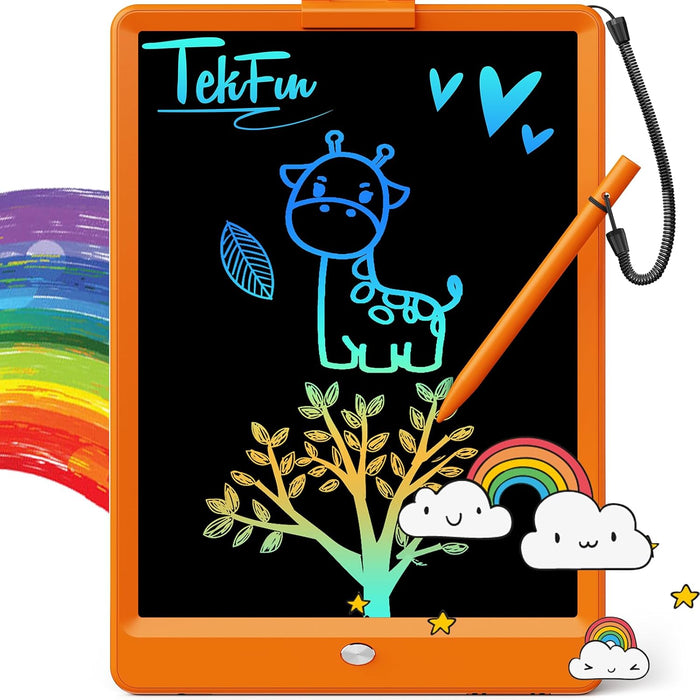 TEKFUN LCD Writing Tablet for Kids, 10-inch Coloring Drawing Pad, Mess Free Doodle Board, Christmas Gifts for Boys and Toddlers, Toys for 3 4 5 6 7 8 Year Old Girls(Blue)