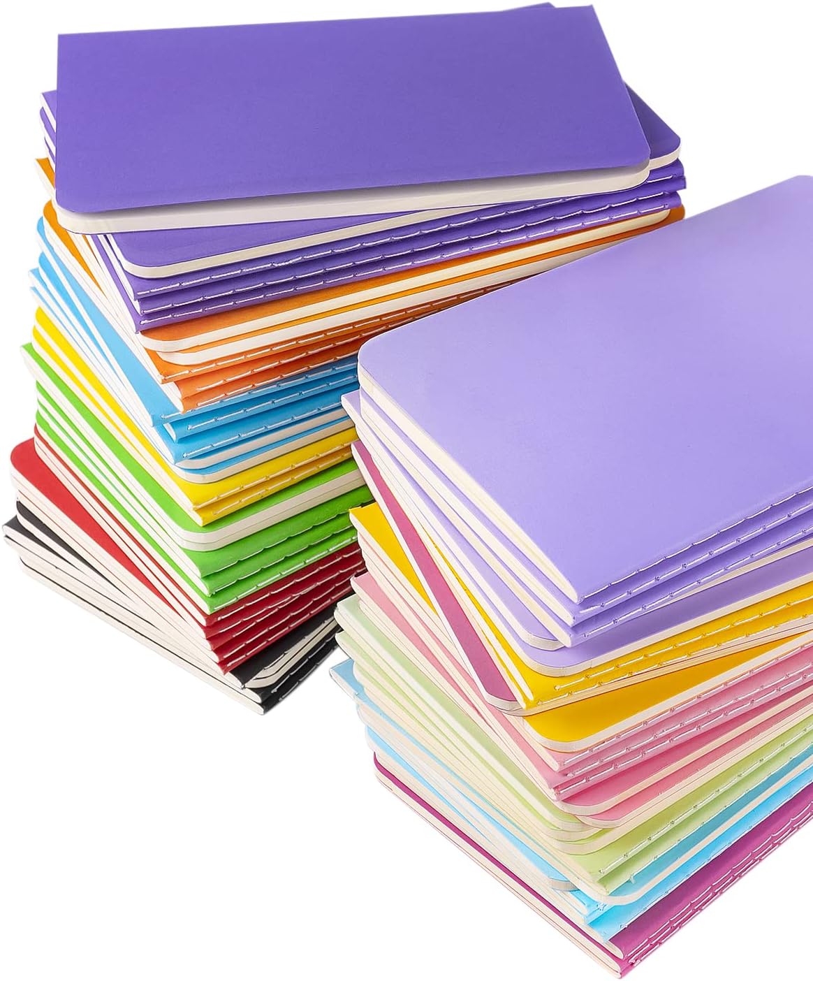 Gwybkq Small Lined Notepads Bulk 60 Pack Mini Journal Pocket Notebooks Set Colorful Cover Notebooks for Kids 3.5 x 5.5 Inches, 30 Sheets/60 Pages