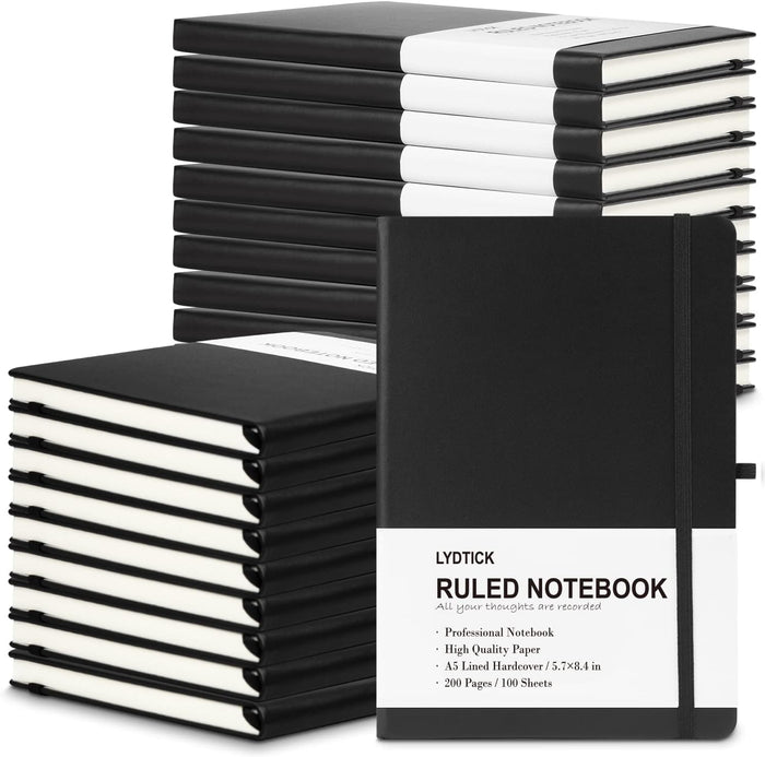 20 Pack Journals for Writing College Ruled Notebooks Journal in Bulk, Hardcover Notebooks (200Pages) for Note Talking, Lined Bullet Journals for Home School Office, 5.7"x8.4", Red