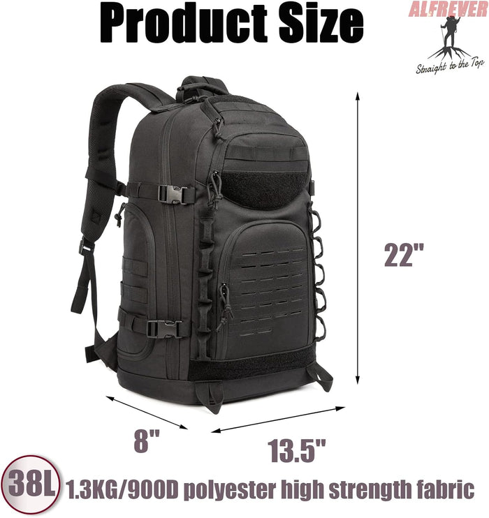38L Military Tactical Backpack Pack Bag|Army Backpacks|Large Camping Hiking Rucksack Daypack for Outdoor Women Man