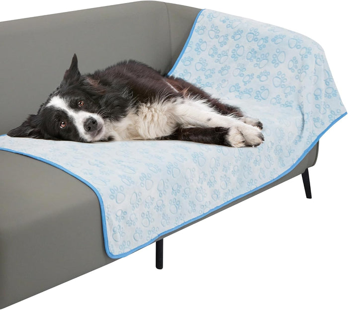 Stuffed® Premium Soft Dog Blanket Washable, 40"x32" Cat Blanket for Indoor Cats Large Medium Small Dog Puppy Essentials (Grey)