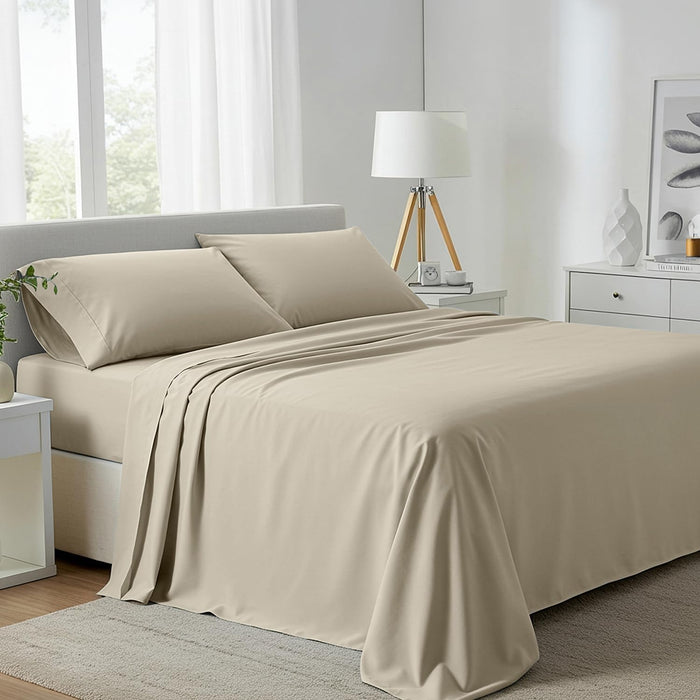 Carressa Linen 100% Egyptian Cotton King Size Sheets Set - 800 High Thread Count Egyptian Cotton Sheets King Size (4 PC, Classic Burgundy), Soft, Cooling, 16" Deep Pocket Sateen Weave Luxury Bed Sheet