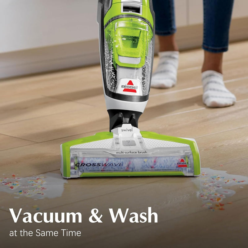 BISSELL Crosswave Turbo Vacuum Mop All in One Wet and Dry Vac Combo Hard Floor & Area Rug Cleaner, 3888A