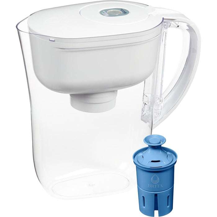 Brita Metro Water Filter Pitcher with SmartLight Change Indicator, BPA-Free, Replaces 1,800 Plastic Water Bottles a Year, Lasts Two Months, Includes 1 Filter, Small - 6-Cup Capacity, White