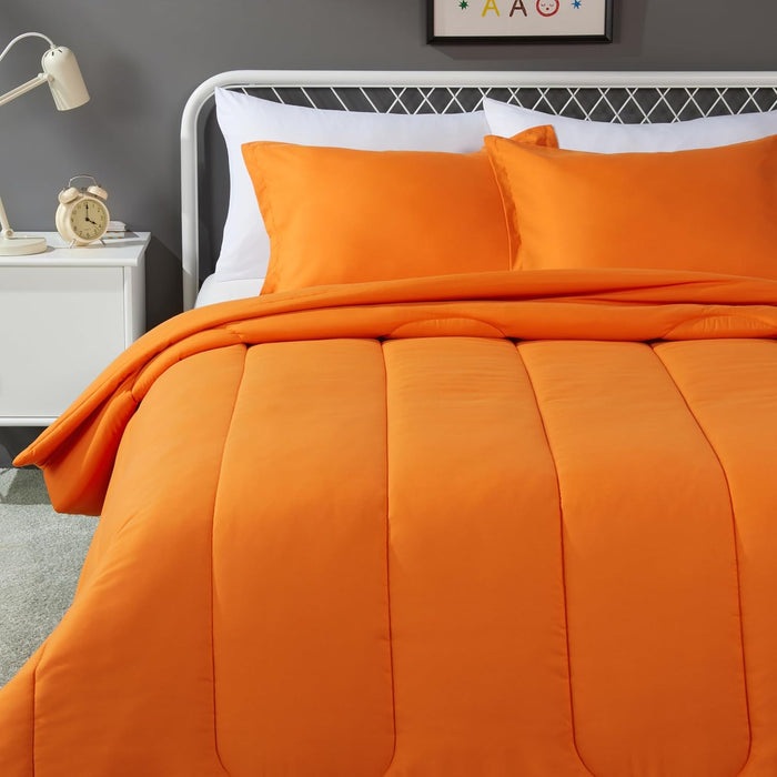 Amazon Basics 2 Piece Soft Microfiber Kid's Comforter and Pillow Sham Set, Twin, Dinosaurs, Animal Print