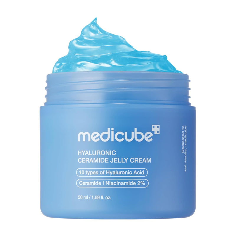 medicube Collagen Jelly Cream- Niacinamide & Freeze-Dried Hydrolyzed Collagen - Boosts skin's barrier hydration and gives 24h Glow & Lifted Look - Korean skincare (1.69 Fl Oz (Pack of 1))