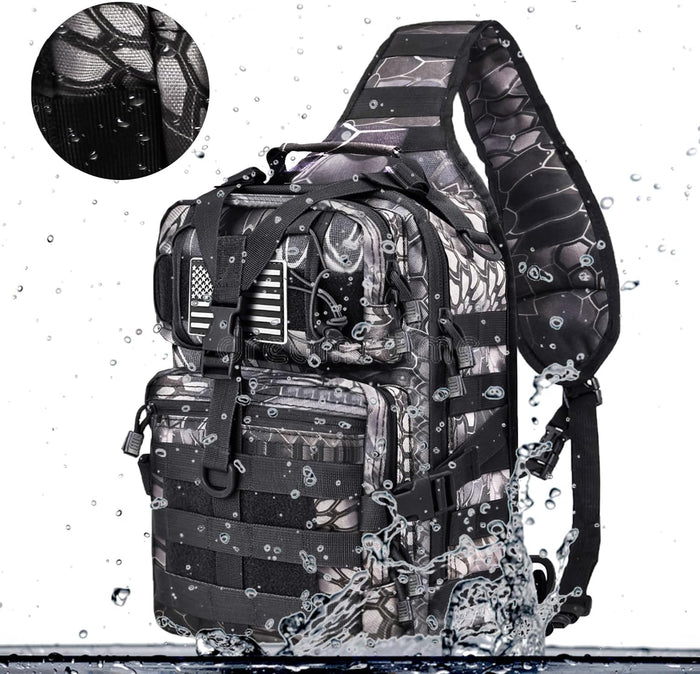 HAOMUK Tactical Sling Bag Pack Military Rover Shoulder Sling Backpack EDC Molle Assault Range Bag