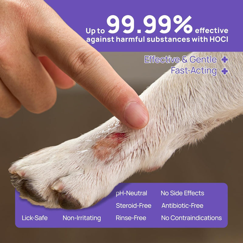 HICC PET Dog Wound Care Hydro Gel, Heals Wounds, Hot Spot Treatment for Dogs, Soothes Inflammation, Prevents Infection, Treats Bites, Scratches & Skin Ulcers, Cat Wound Care Solution, 3.4 Ounces