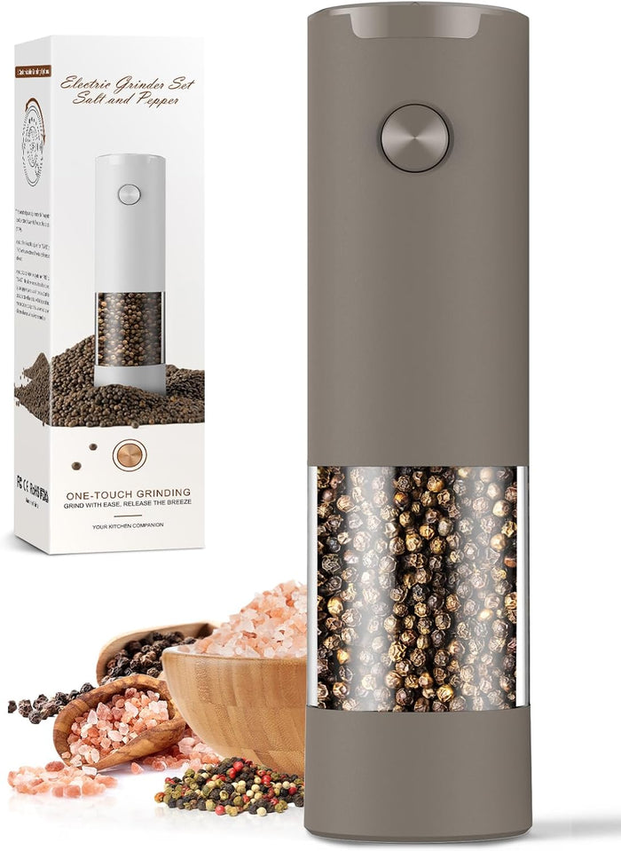 Electric Salt and Pepper Grinder Set Automatic Battery Pepper Mill Shakers Adjustable Coarseness Upgraded Larger Capacity with Led Home and Kitchen Appliances for New House Warming Gifts