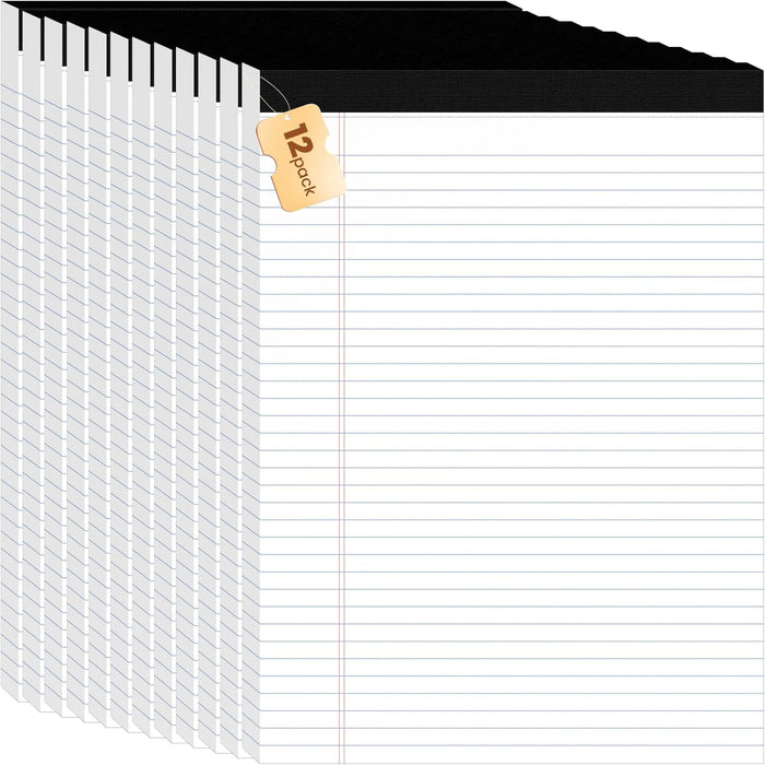 2Packs Legal Pads 8.5 x 11 Inch, 50Sheets/Pack, College Ruled & Perforated White Writing Pads, Pads of Paper 8.5 x 11, Lined Note Pads with Sturdy Backing for Office, Business & School Supplies
