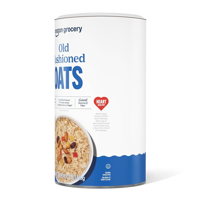 Amazon Grocery, Old Fashioned Oats, 18 Oz (Previously Happy Belly, Packaging May Vary)