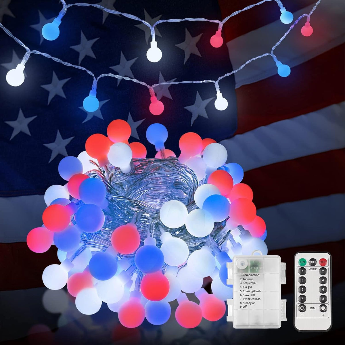 suddus String Lights for Bedroom, 33ft 100 Led Connectable Globe String Lights Indoor, Hanging Fairy Lights Plug in with Remote for Kids Room Dorm Classroom Outdoor Christmas Tree Decor, Warm White