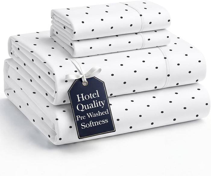 Casa Platino Sheets Twin XL Size Bed Set, Pre-Washed Ultra Soft & Breathable Twin XL Bed Sheets Set, Brushed Microfiber Cooling Sheets, Twin XL Size Sheets Set with Deep Pockets - Vanilla
