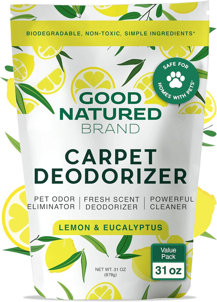Good Natured Brand | Carpet Deodorizer & Freshener Powder | 31 oz Pet Odor Eliminator for Strong Odor & Pet Urine | Fresh Natural Lavender Scent | Safe for Homes with Pets