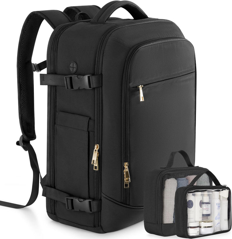 Travel Backpack, Large Backpack for Men Women, Flight-approved Carry-on Backpack, 40L Personal Item Travel Backpack, Travel Essentials, Pink