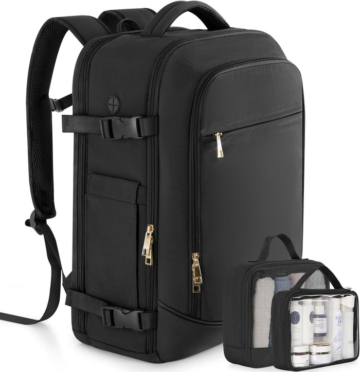 Travel Backpack, Large Backpack for Men Women, Flight-approved Carry-on Backpack, 40L Personal Item Travel Backpack, Travel Essentials, Pink