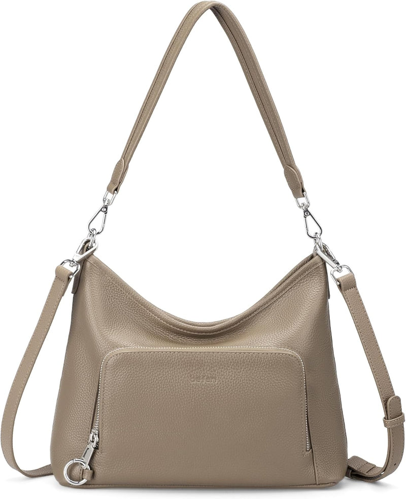 befen Genuine Leather Hobo Bag Purses for Women, Anti Theft Built in RFID Wallet Crossbody Bag Shoulder Handbags