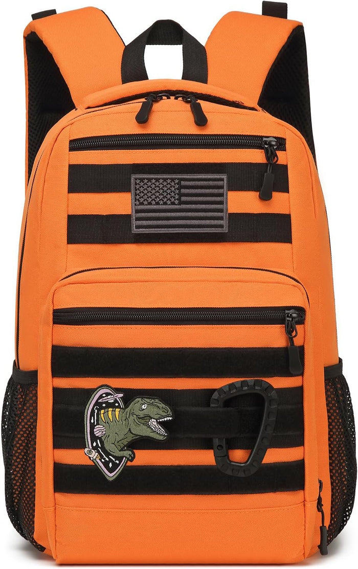 Kids Tactical Backpack Army Molle Bookbag Military Boys Backpack for School, Outdoor, Camping, Black Camo