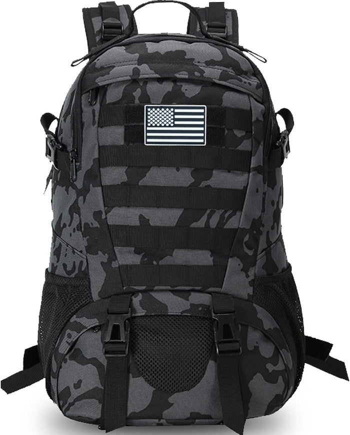 Jueachy Tactical Backpack for Men Hiking Day Pack Molle Military Rucksack Waterproof 30L EDC Bag with USA Flag Patch