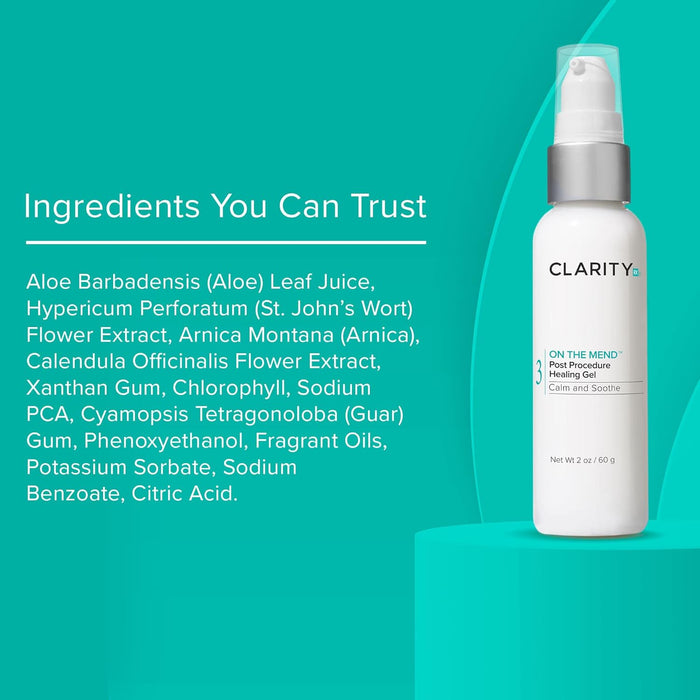 ClarityRx On The Mend Healing Gel, Natural Plant-Based Face & Body Ointment for Post Skincare Treatments