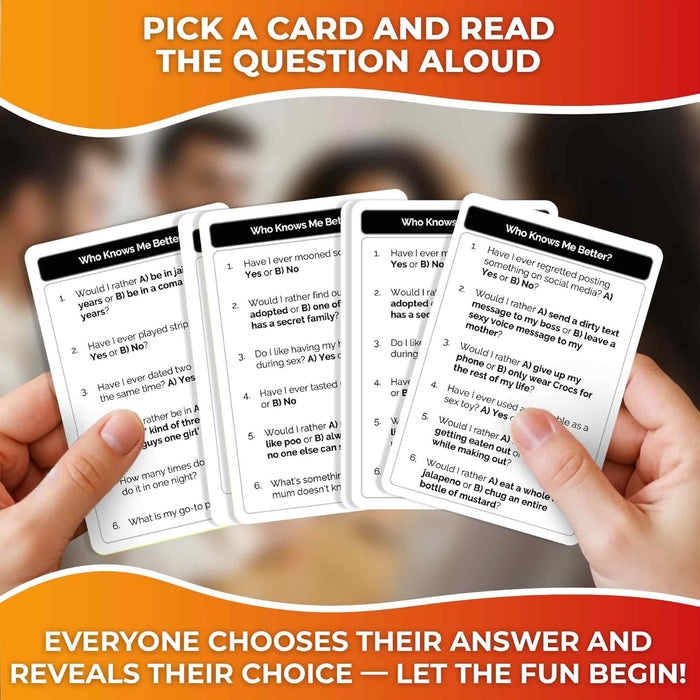 QUOKKA Who Knows Me Better? - Hot & Wild Edition | Bold & Spicy Party Card Game for Adults Only | 500+ Daring Questions to Expose Your Friends’ Deepest Desires