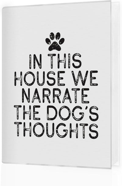 Dog Photo Album 4x6 Hold 36 Photos, Dog Lover Mom Dad Owner Gifts, in the House We Narrate the Dog's Thoughts Small Photo Album Picture Memory Book Keepsake
