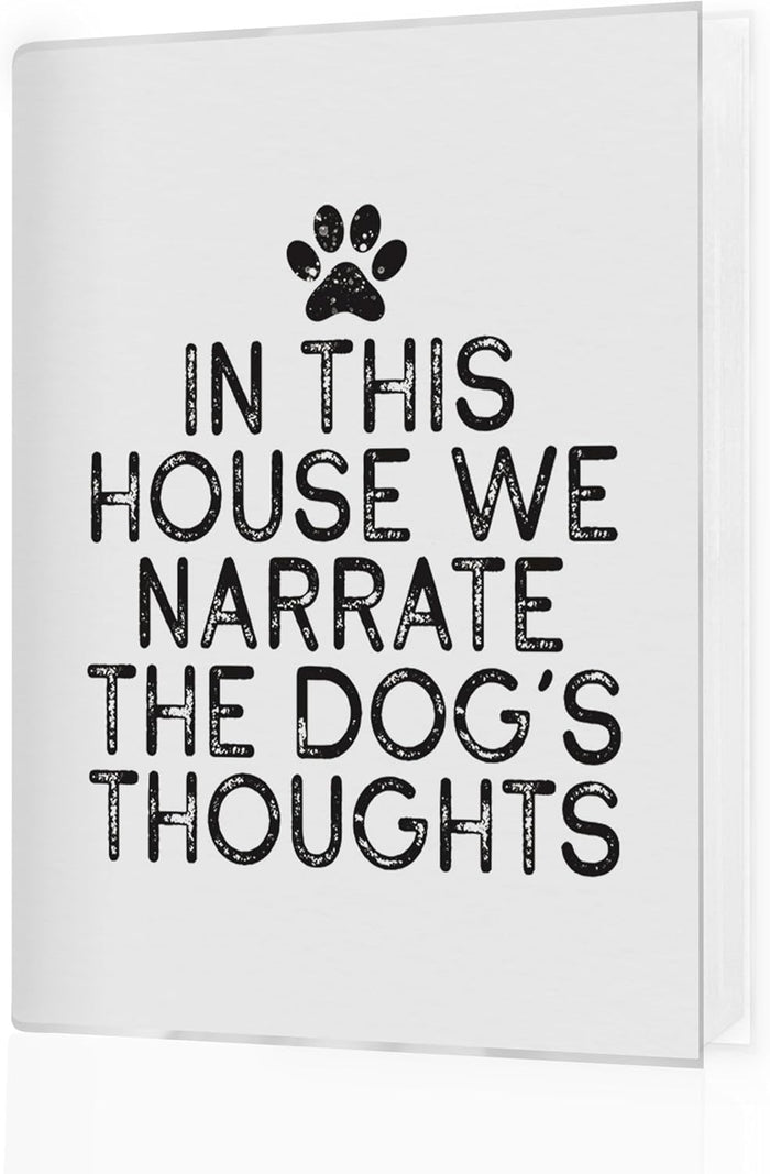 Dog Photo Album 4x6 Hold 36 Photos, Dog Lover Mom Dad Owner Gifts, in the House We Narrate the Dog's Thoughts Small Photo Album Picture Memory Book Keepsake