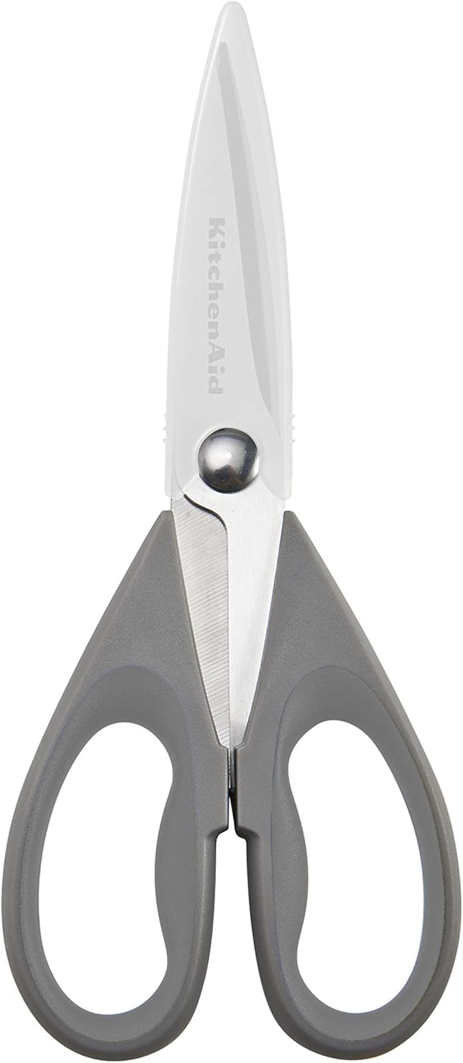KitchenAid Multipurpose Shear Set, Versatile Scissors with Nutcracker, Bottle Opener, Ergonomic Handles with Protective Blade Covers, 2 Piece